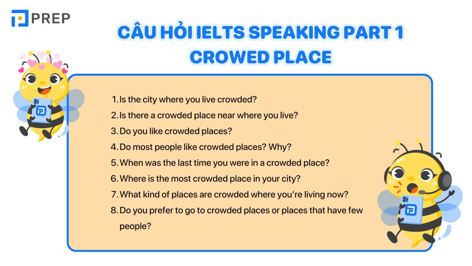 IELTS Speaking Part 1 Crowded place