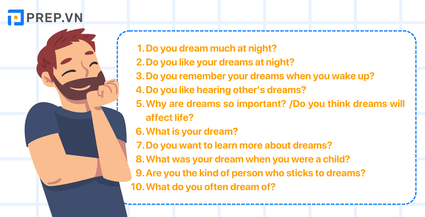 Một số câu hỏi chủ đề Dream IELTS Speaking Part 1