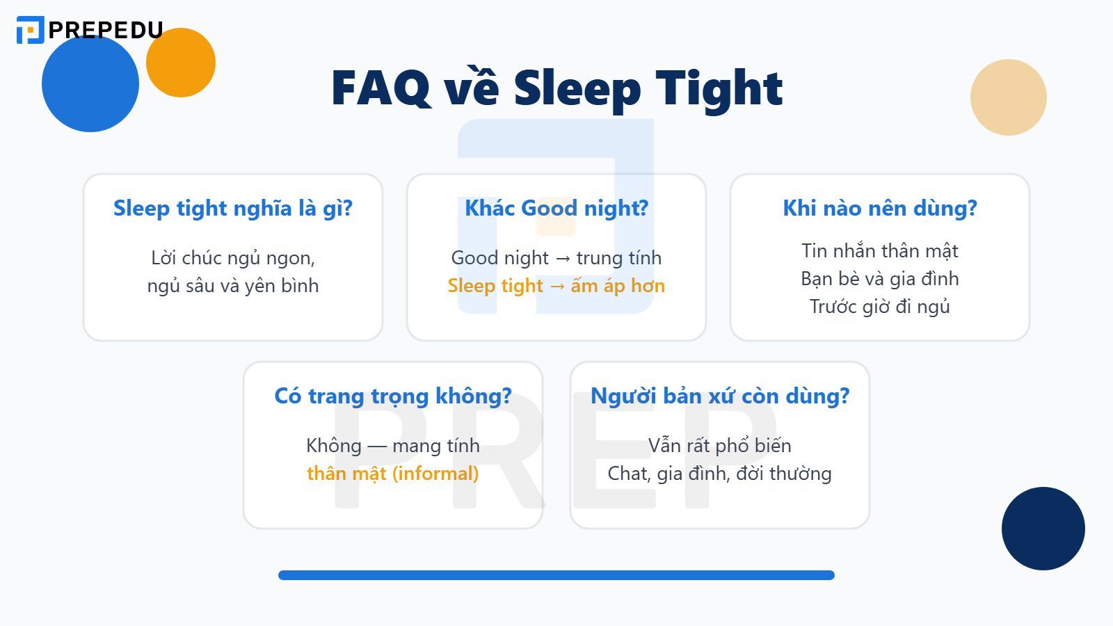 Câu hỏi thường gặp về Sleep Tight (FAQ)