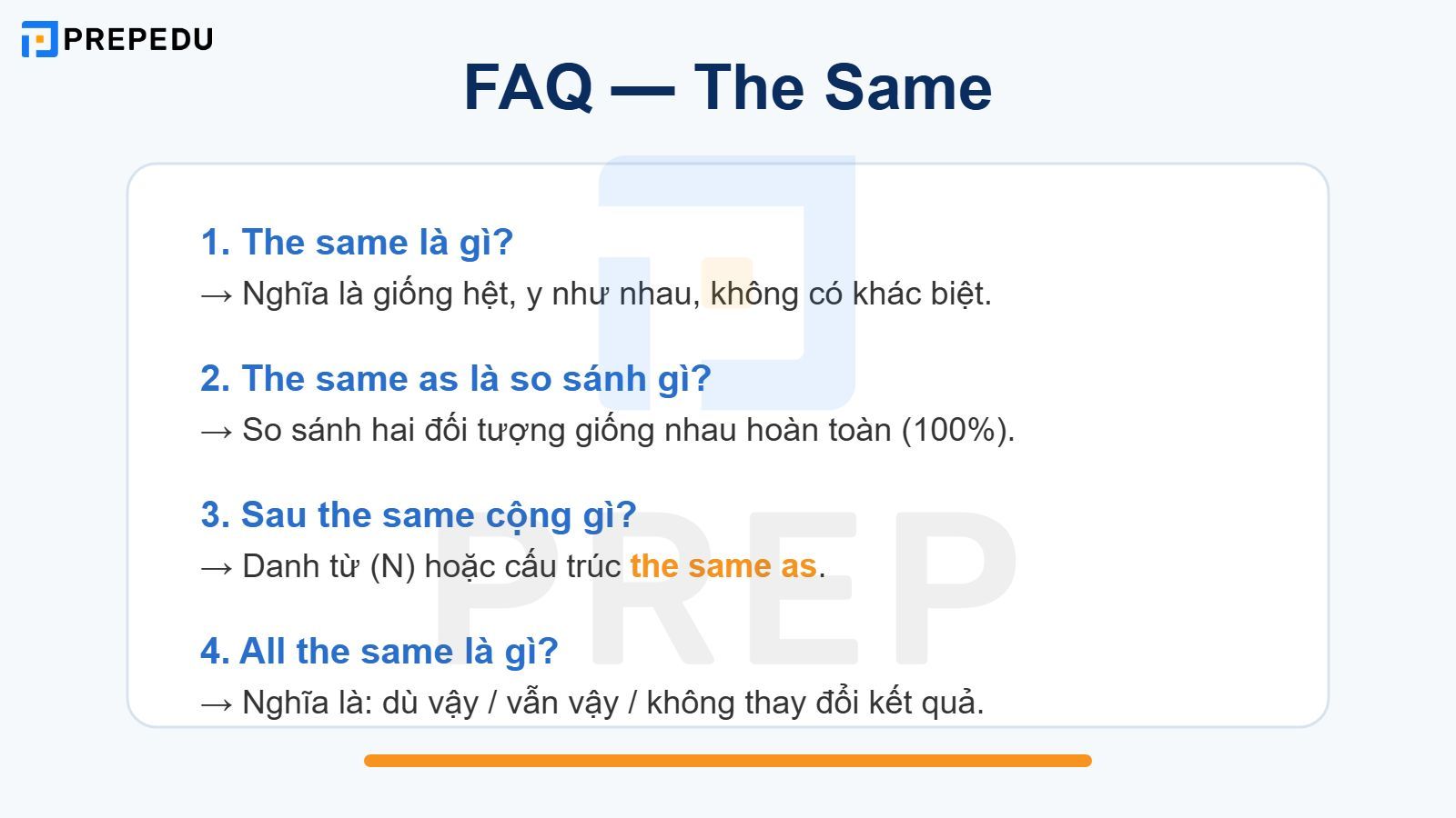 Câu hỏi thường gặp về The Same (FAQ)