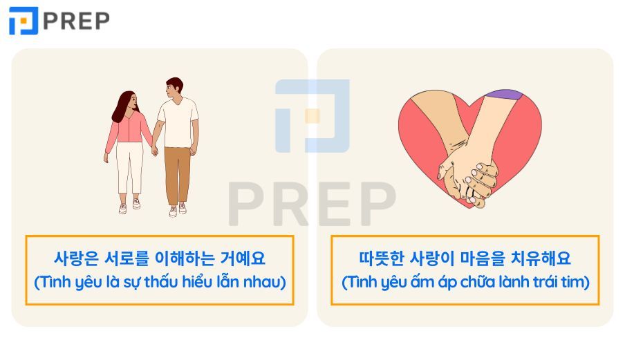 Câu nói tiếng Hàn hay về tình yêu