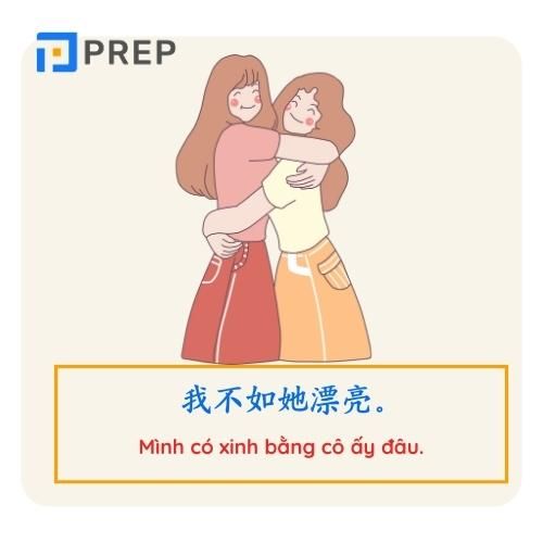 Ví dụ cấu trúc câu so sánh trong tiếng Trung