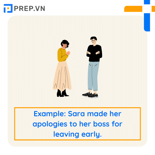 cấu trúc apologised, cấu trúc của apologised