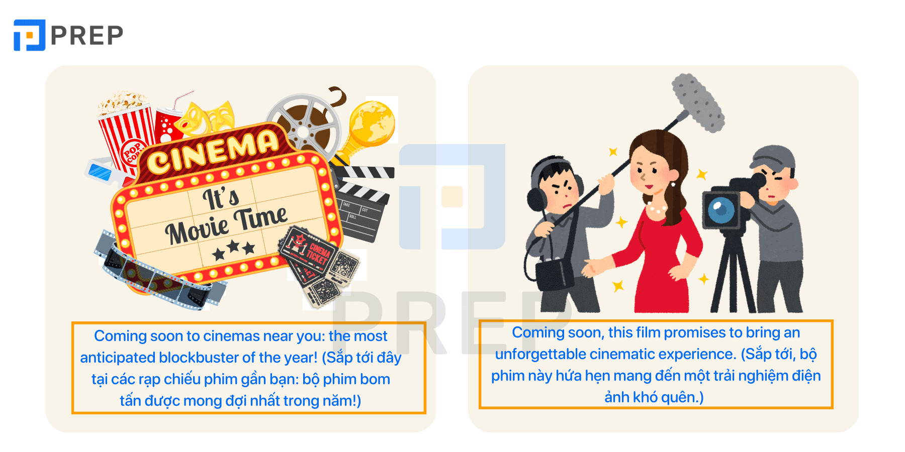 Coming soon đứng đầu câu