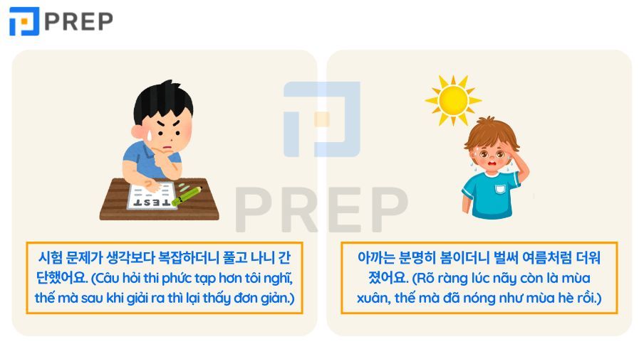 더니 ngữ pháp: Cấu trúc, cách dùng & so sánh với các cấu trúc