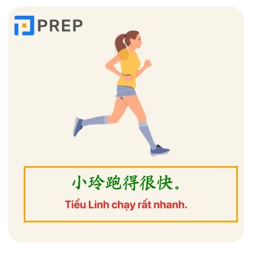 Ví dụ bổ ngữ trạng thái trong tiếng Trung thể khẳng định