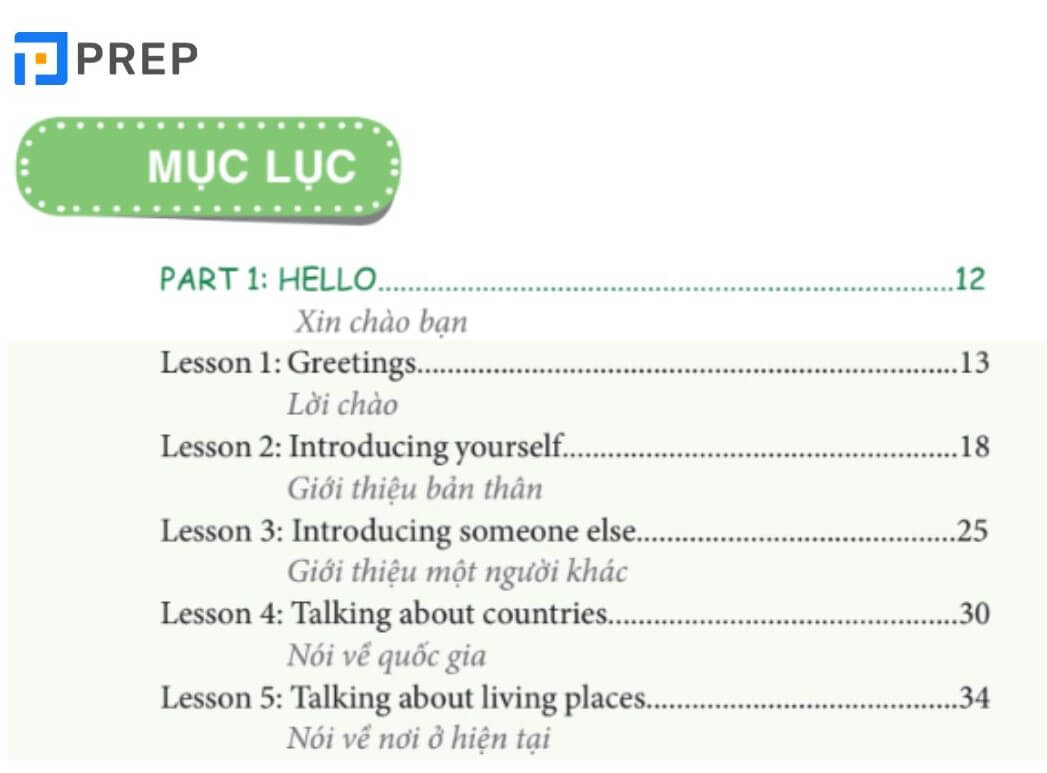 Cấu trúc nội dung chính của Joyful English giao tiếp