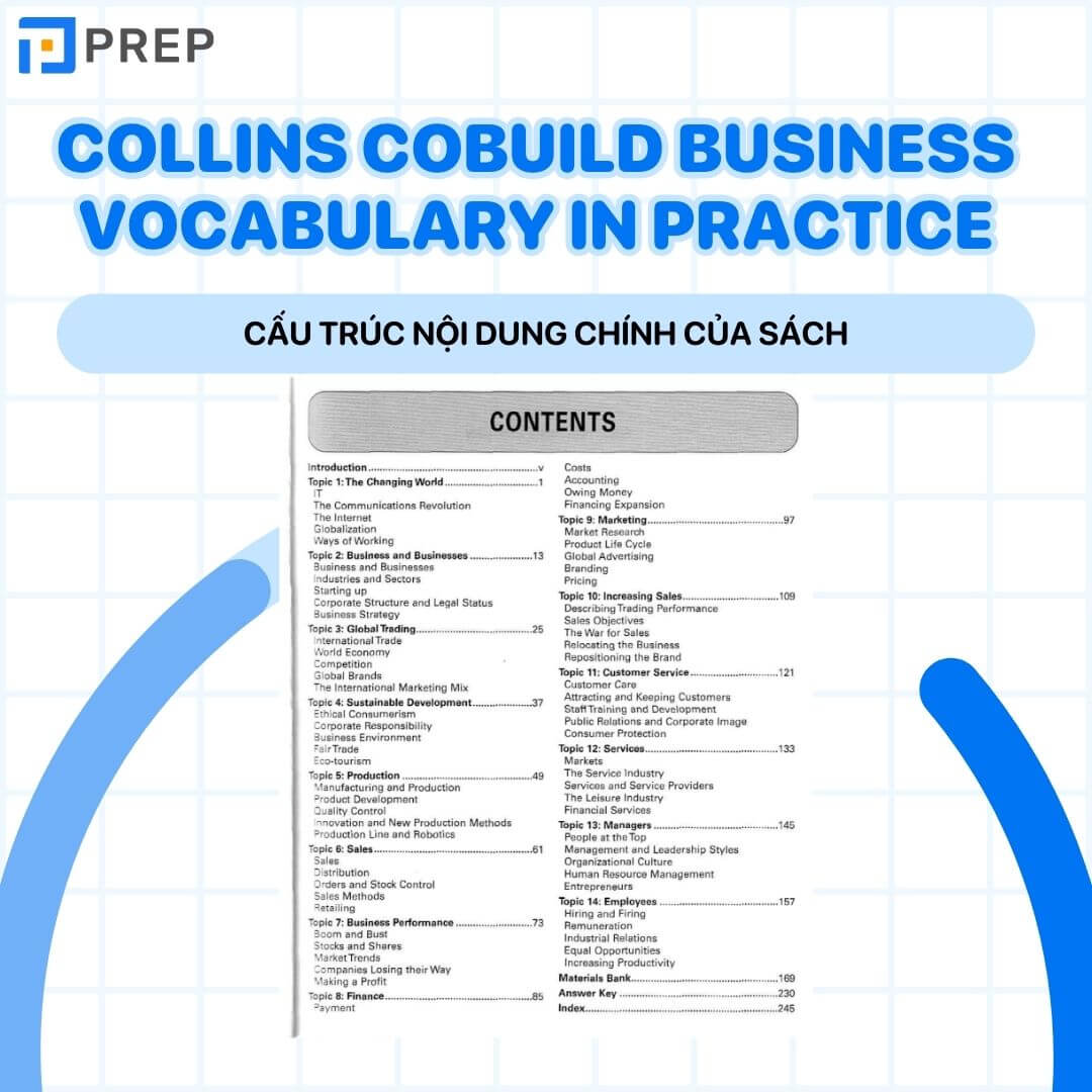 Cấu trúc nội dung chính của Collins COBUILD&nbsp; Business Vocabulary in Practice