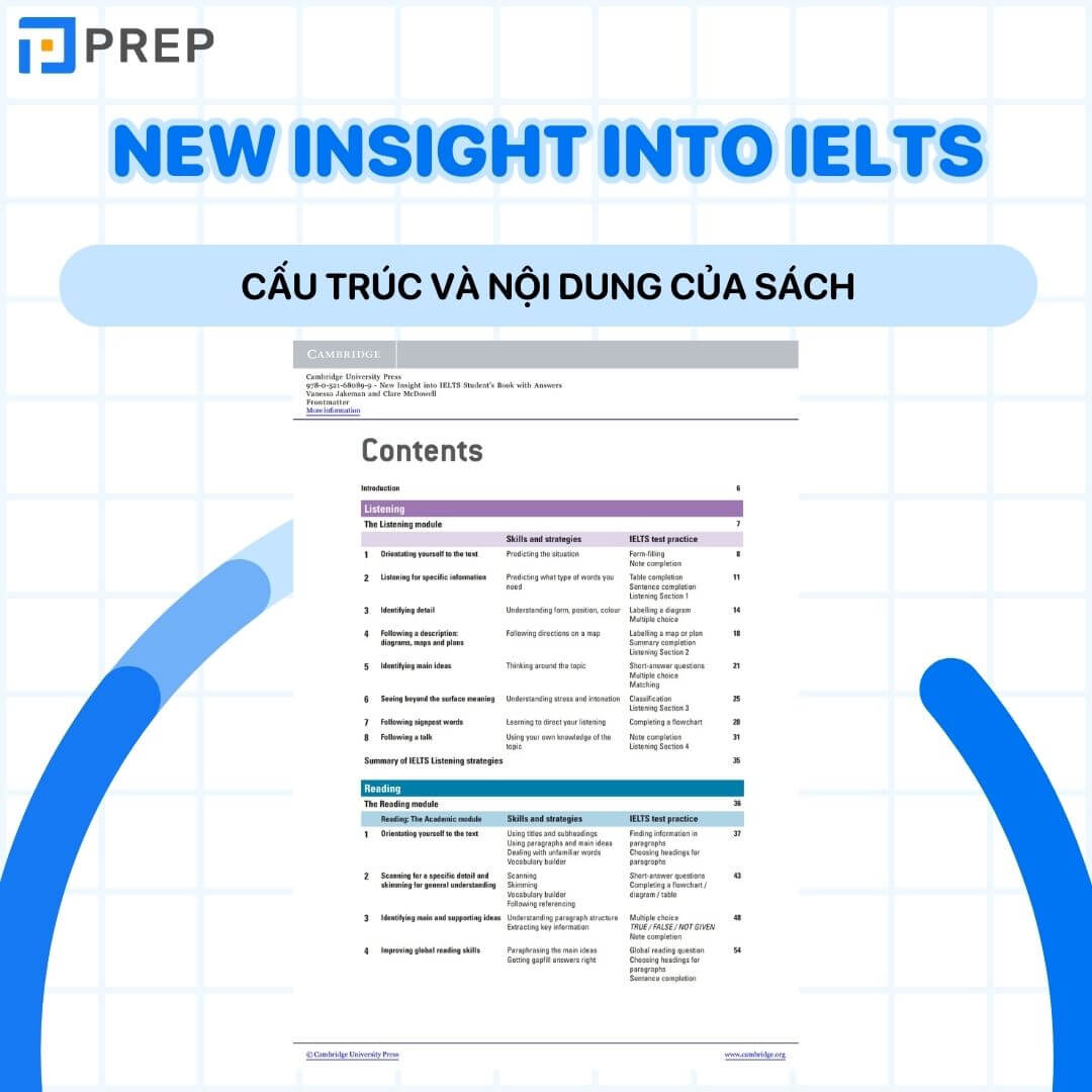 Cấu trúc và nội dung của sách New Insight into IELTS