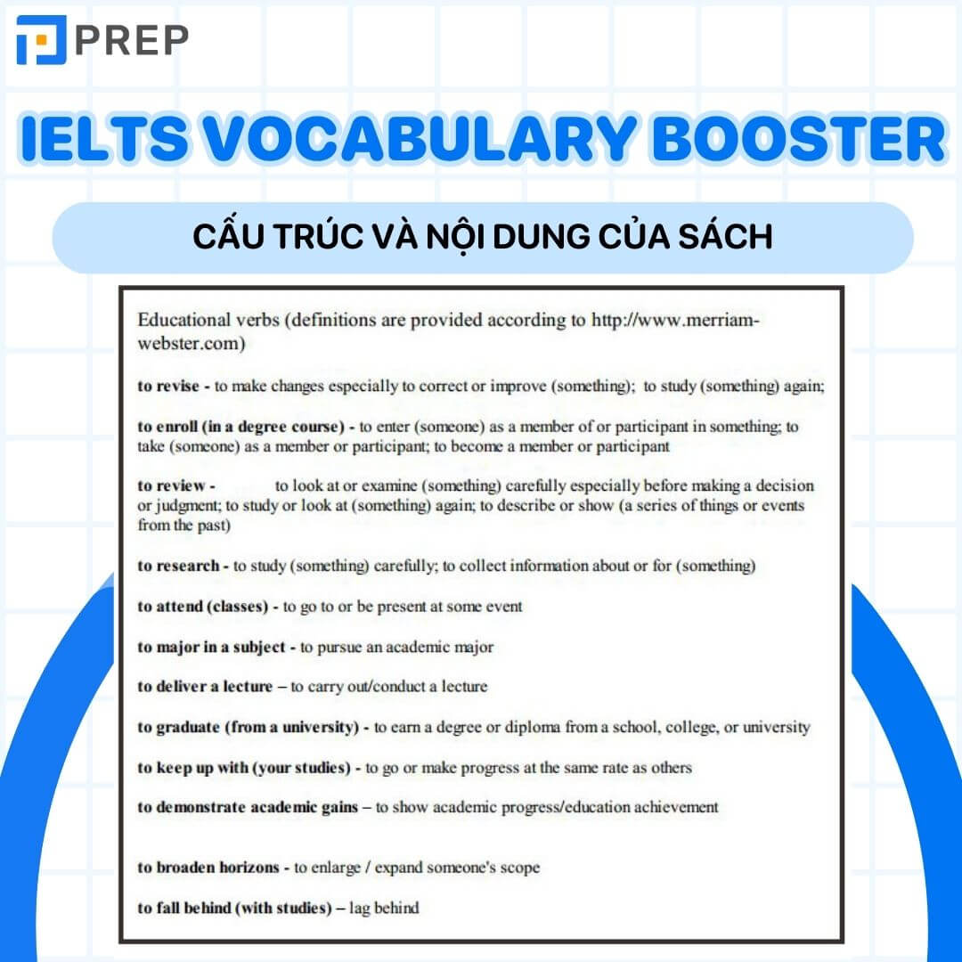 Cấu trúc và nội dung chính của IELTS Vocabulary Booster