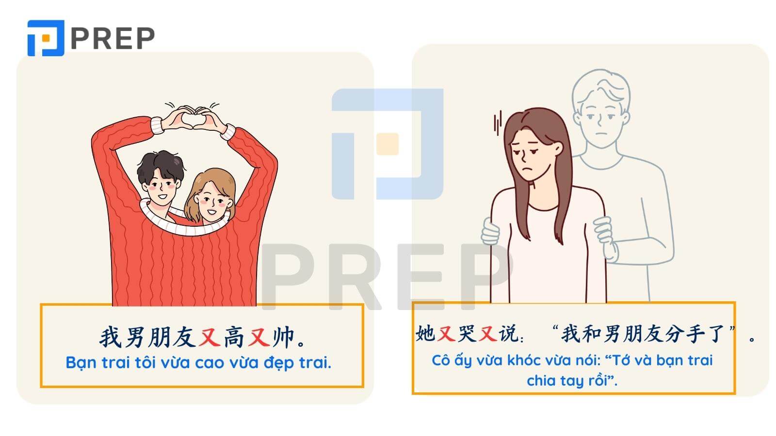 Ví dụ cấu trúc vừa vừa trong tiếng Trung 又……又
