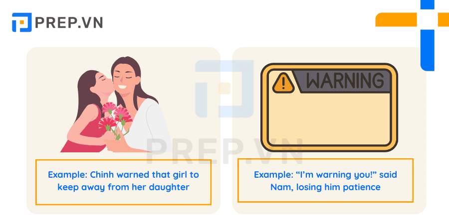 Cấu trúc Warn diễn tả hành động đưa ra lời khuyên