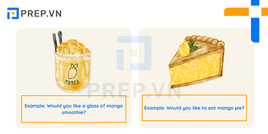 Would you like dùng để mời/ đề nghị