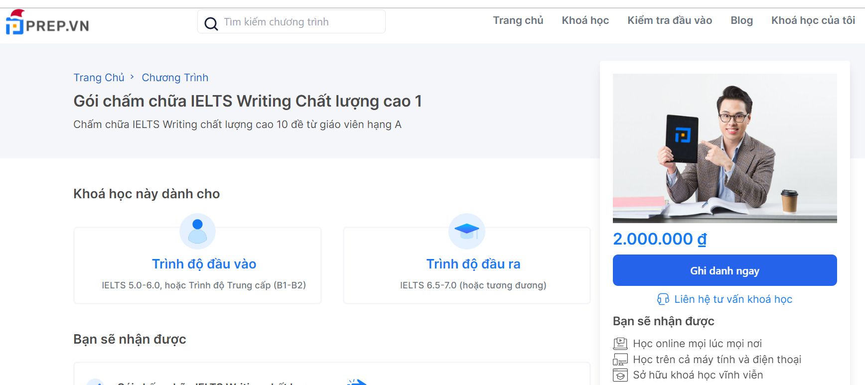 Gói chấm chữa IELTS Writing Chất lượng cao 1