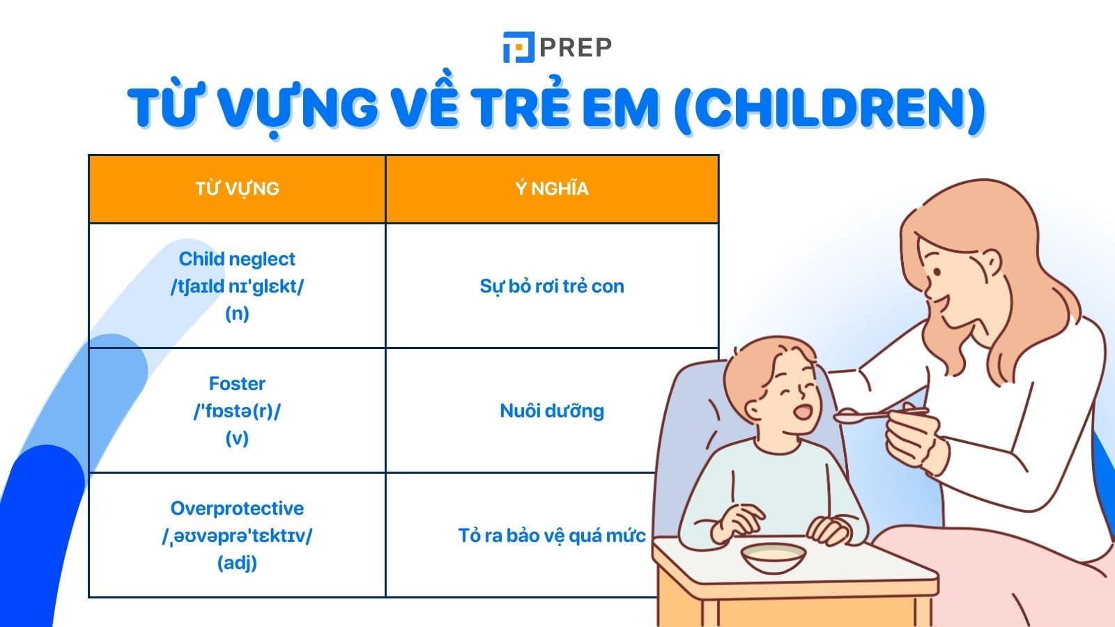 Từ vựng IELTS về trẻ em