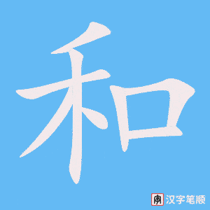 Cách viết chữ Hòa trong tiếng Hán 