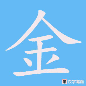 Hướng dẫn nhanh cách viết chữ kim trong tiếng hán