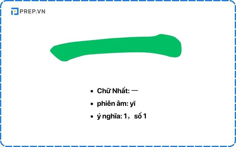Chữ Nhất trong tiếng Trung (一): Cấu tạo và ý nghĩa