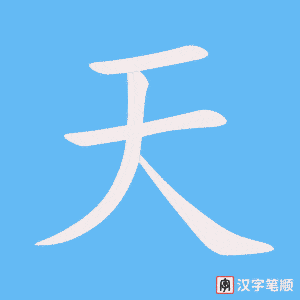 Cách viết chữ Thiên
