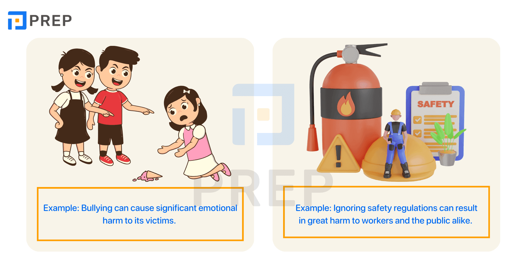 Collocations with Harm in English