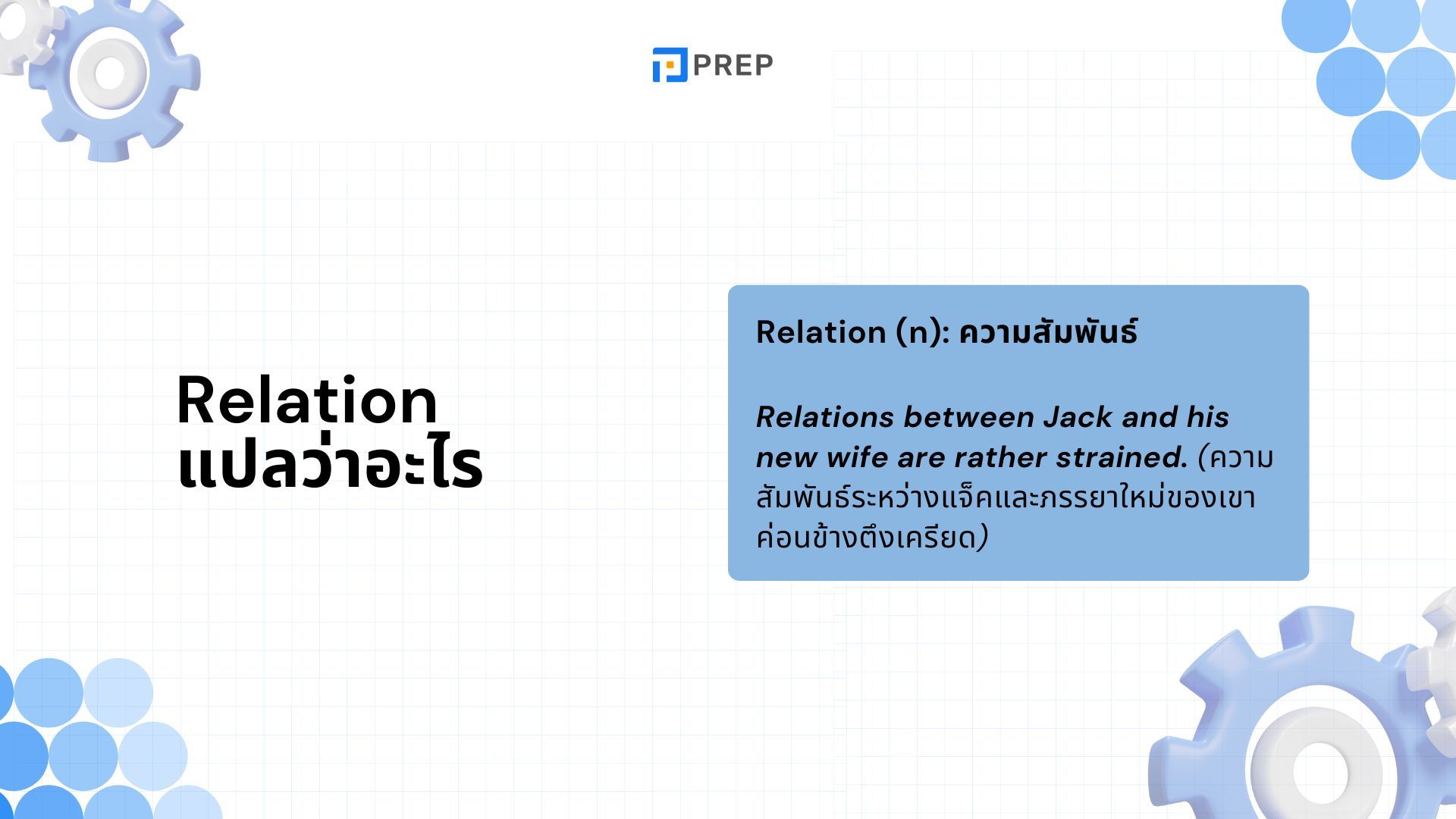 25 collocation กับ Relation ที่พบบ่อยที่สุด