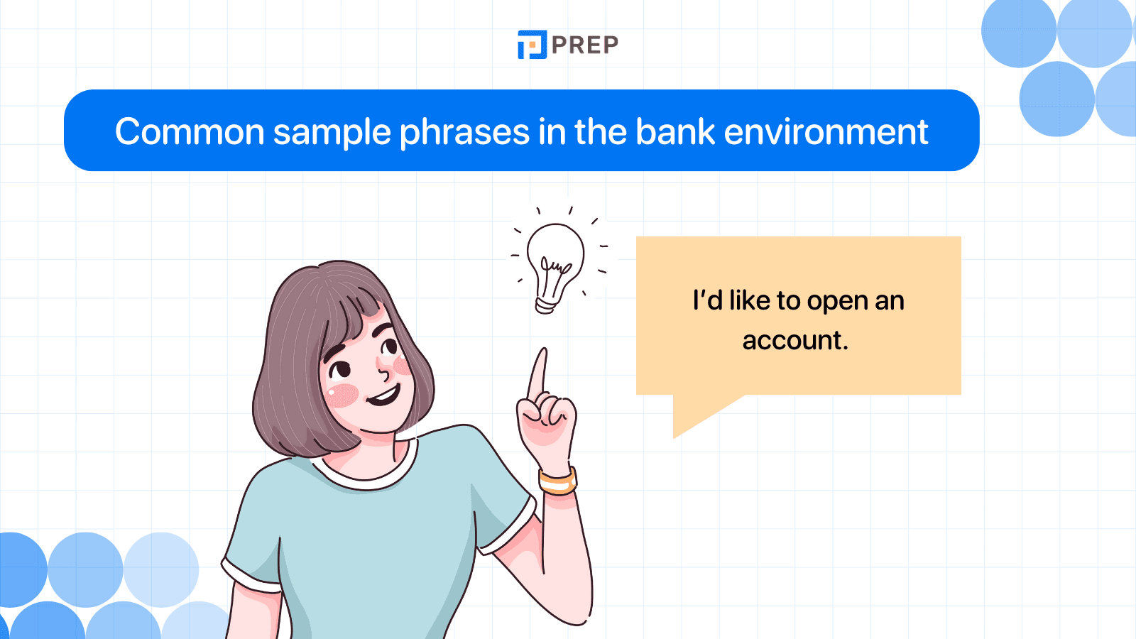 Common sample phrases in the bank environment