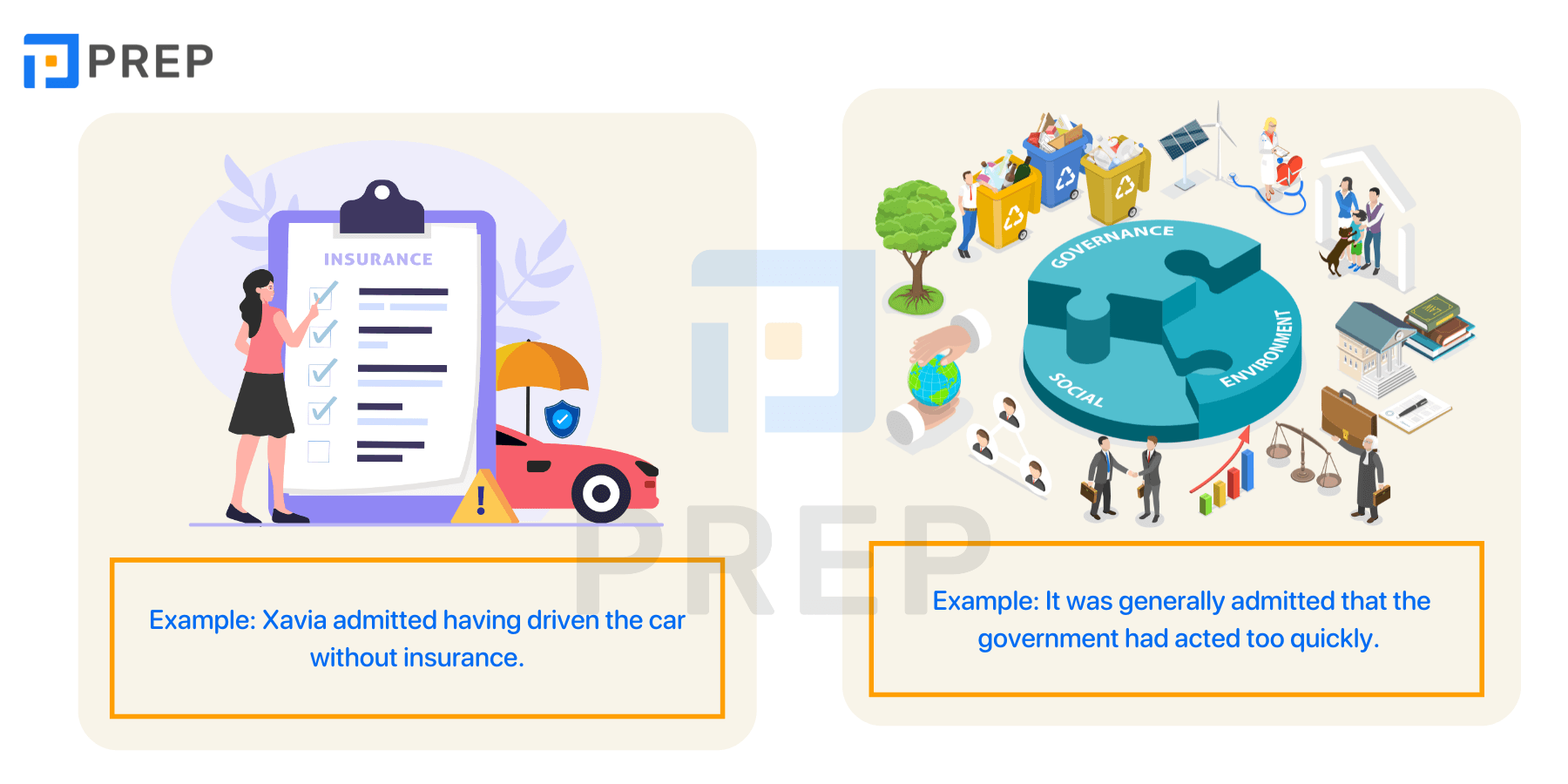 Common structures of Admit in English