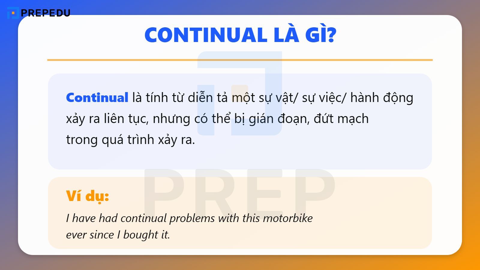 Continual là gì?