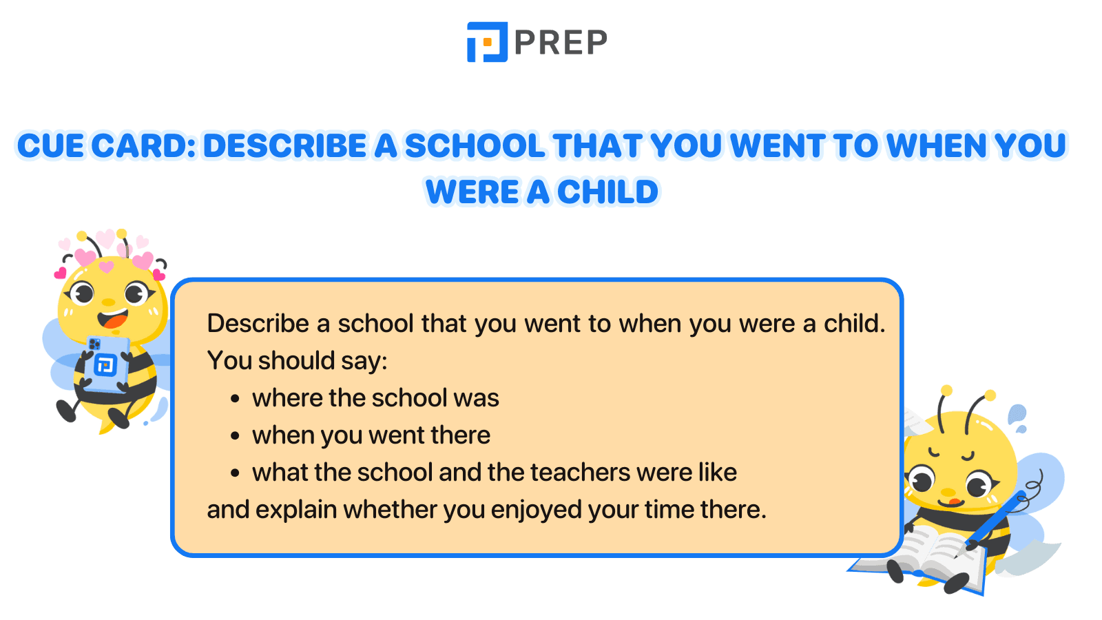 IELTS Speaking Part 2 question and answer: Describe a school that you went to when you were a child