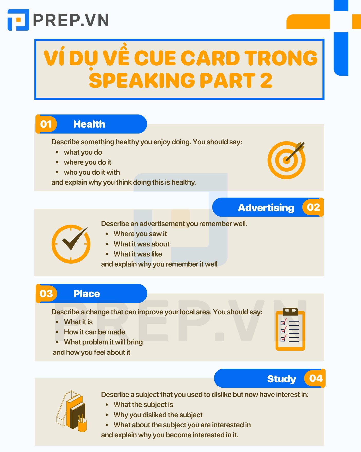 Ví dụ về Cue card trong IELTS Speaking Part 2&nbsp;