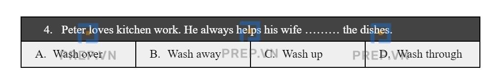 Dạng câu hỏi Phrasal verbs