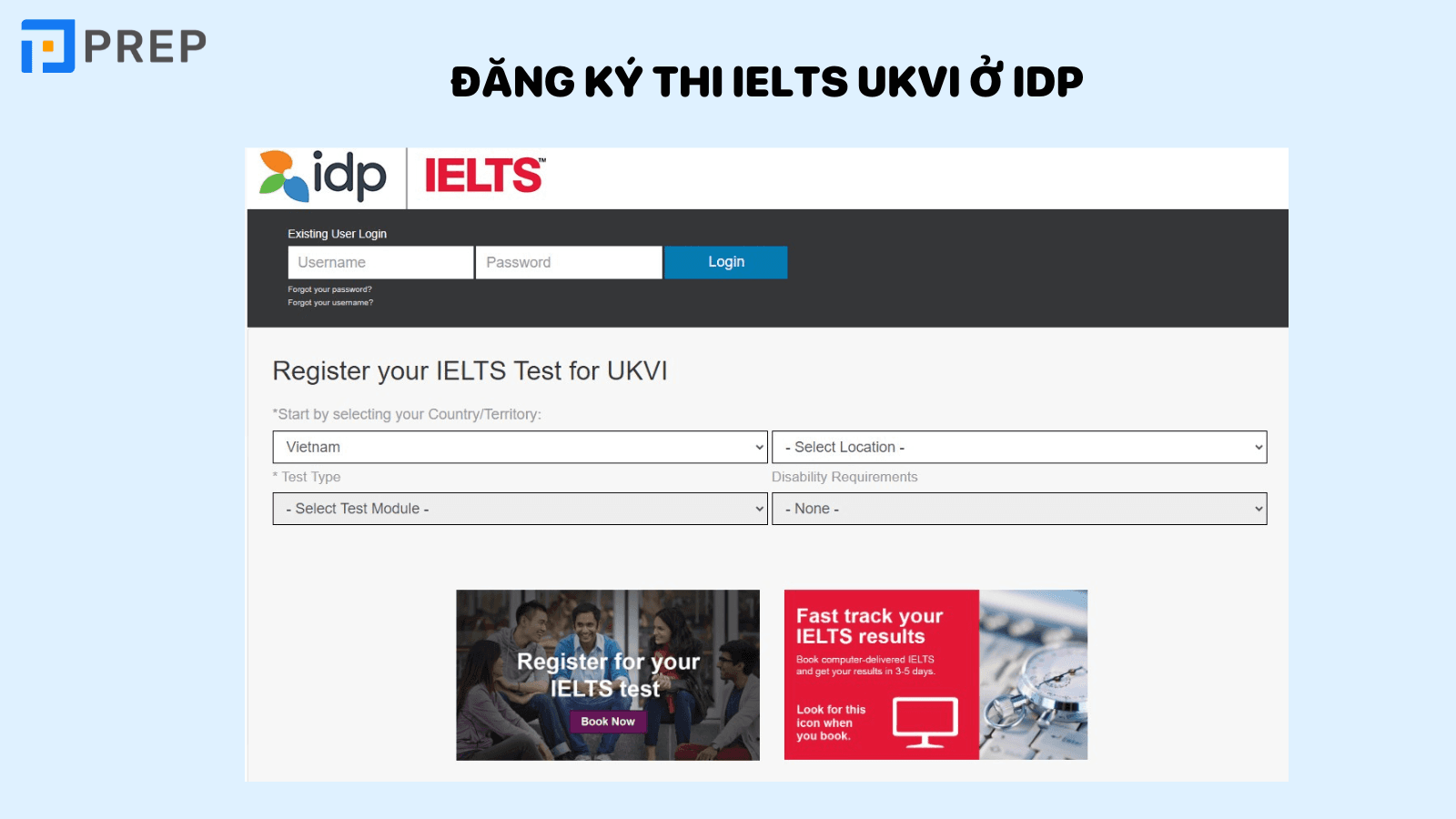Đăng ký thi IELTS UKVI ở IDP