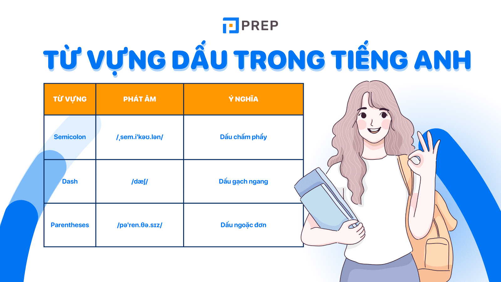 Nắm trọn 50+ từ vựng dấu trong tiếng Anh đầy đủ nhất!