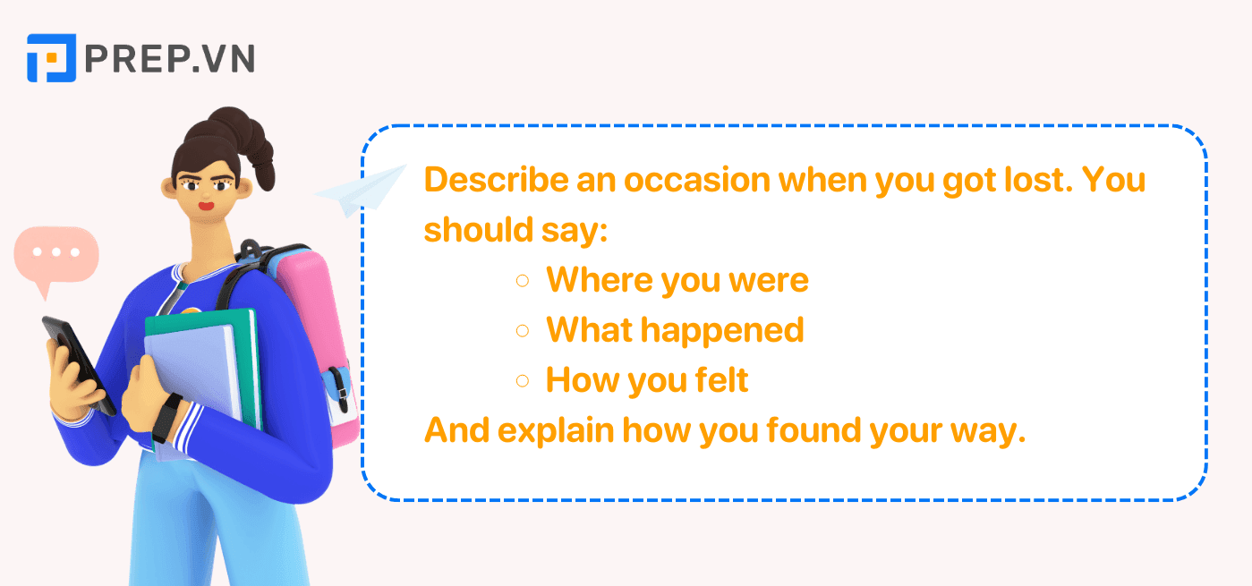 Đề bài: Describe an occasion when you got lost