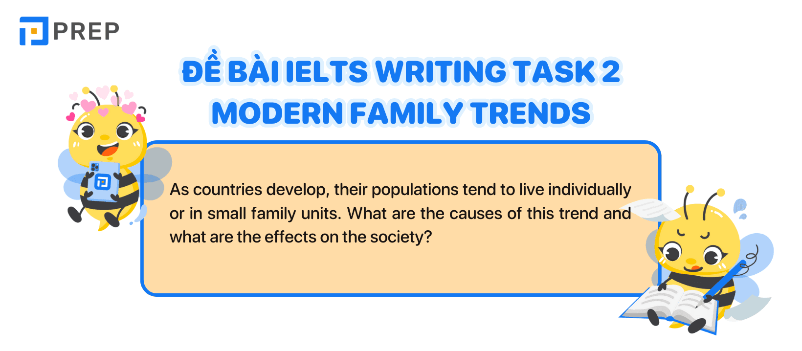 Đề bài IELTS Writing Task 2 Modern family trends
