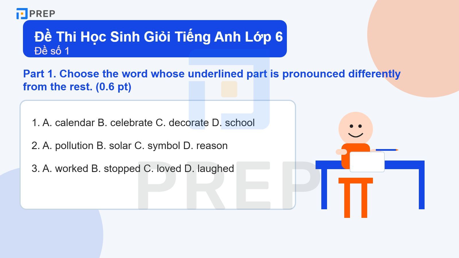 Đề Thi Học Sinh Giỏi Tiếng Anh Lớp 6