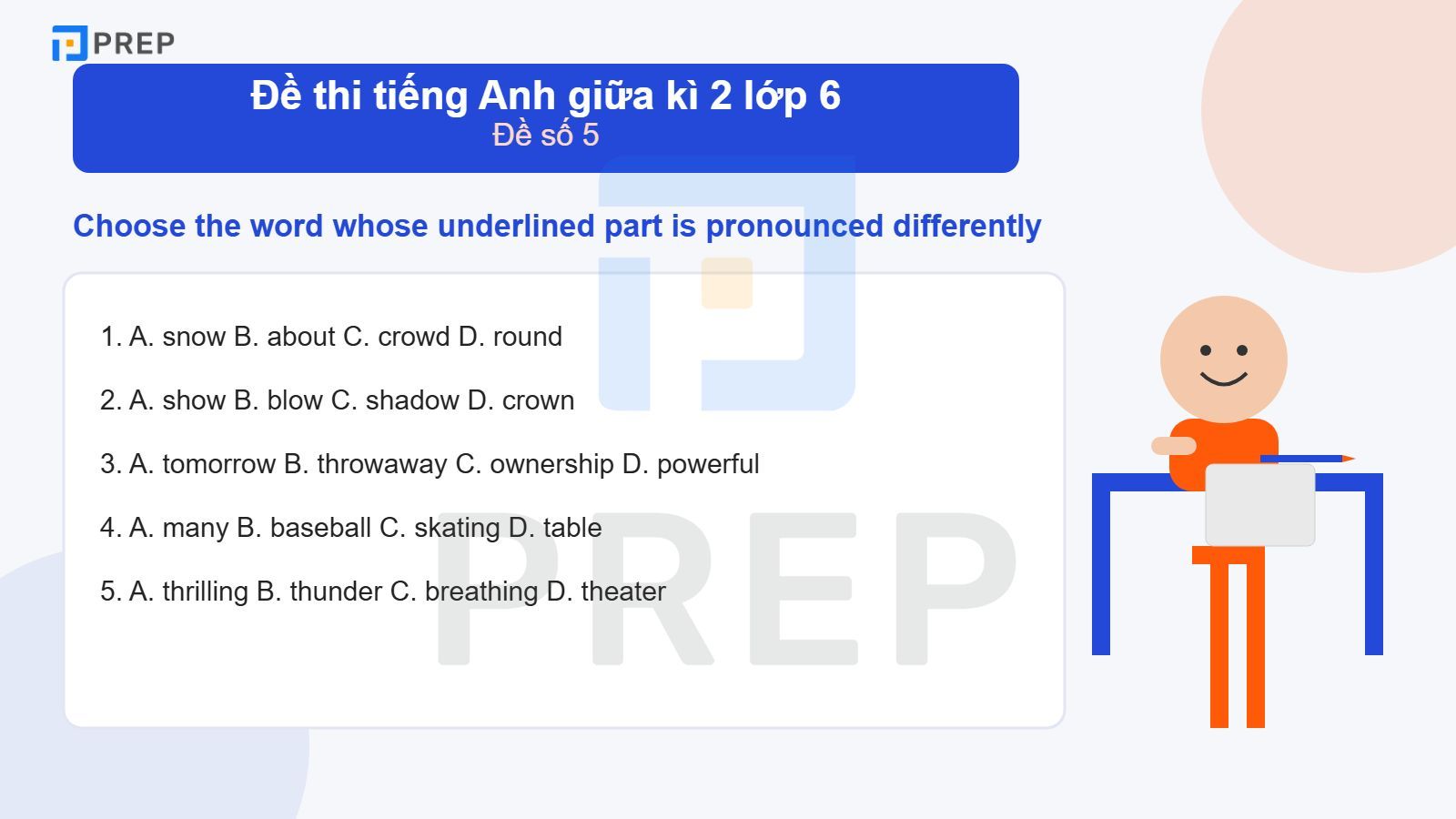 Đề Thi Tiếng Anh Giữa Kì 2 Lớp 6