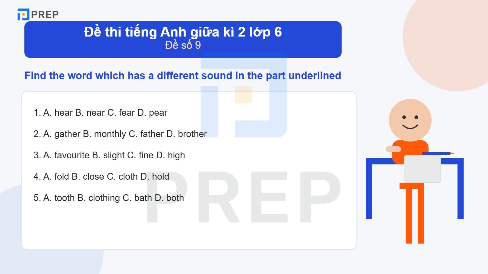 Đề Thi Tiếng Anh Giữa Kì 2 Lớp 6