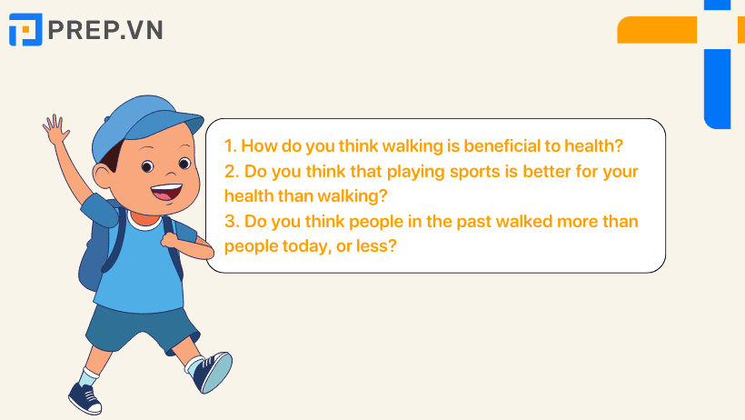 Câu trả lời mẫu IELTS Speaking Part 3: Walking