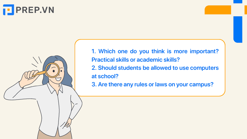 Câu trả lời mẫu IELTS Speaking Part 3: Education