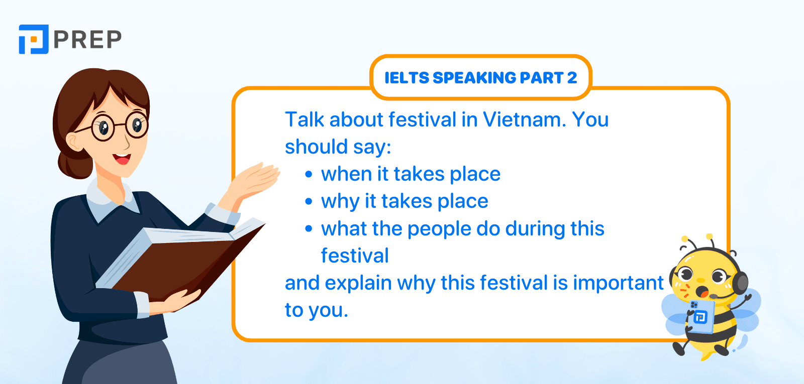 Đề bài Talk about festival in Vietnam