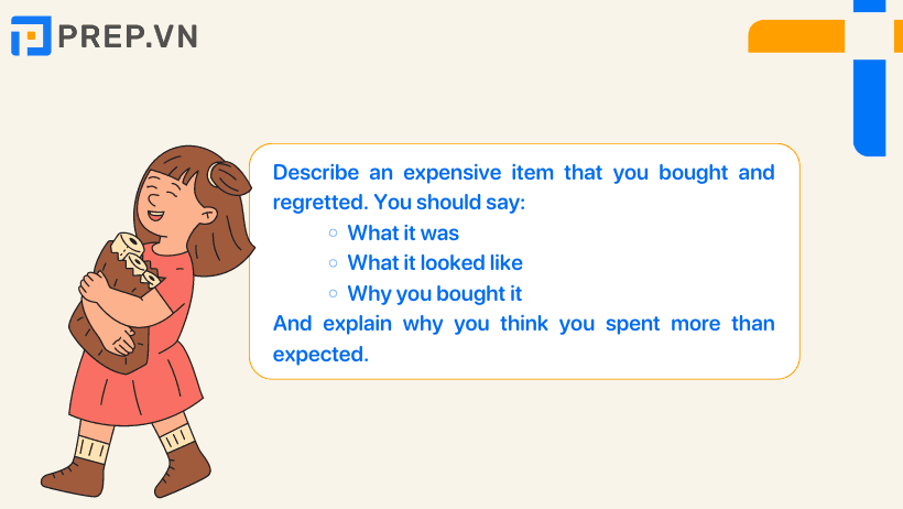 Đề bài: Describe an expensive item that you bought and regretted