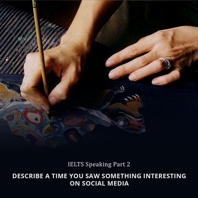 Describe a time you saw something interesting on social media