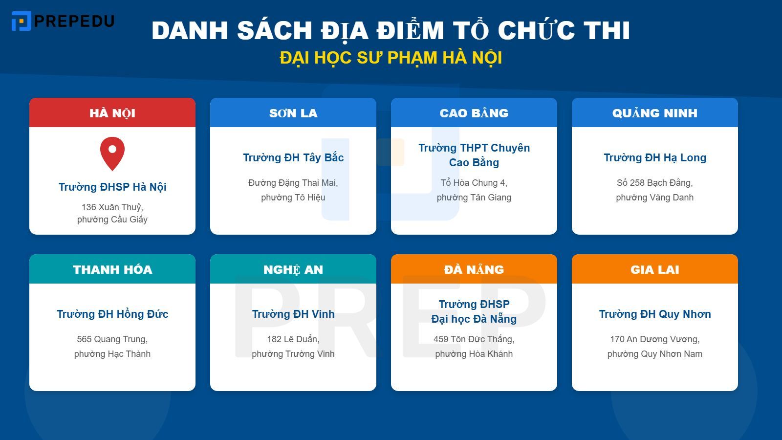 Địa điểm tổ chức thi Đánh giá năng lực Đại học Sư phạm Hà Nội