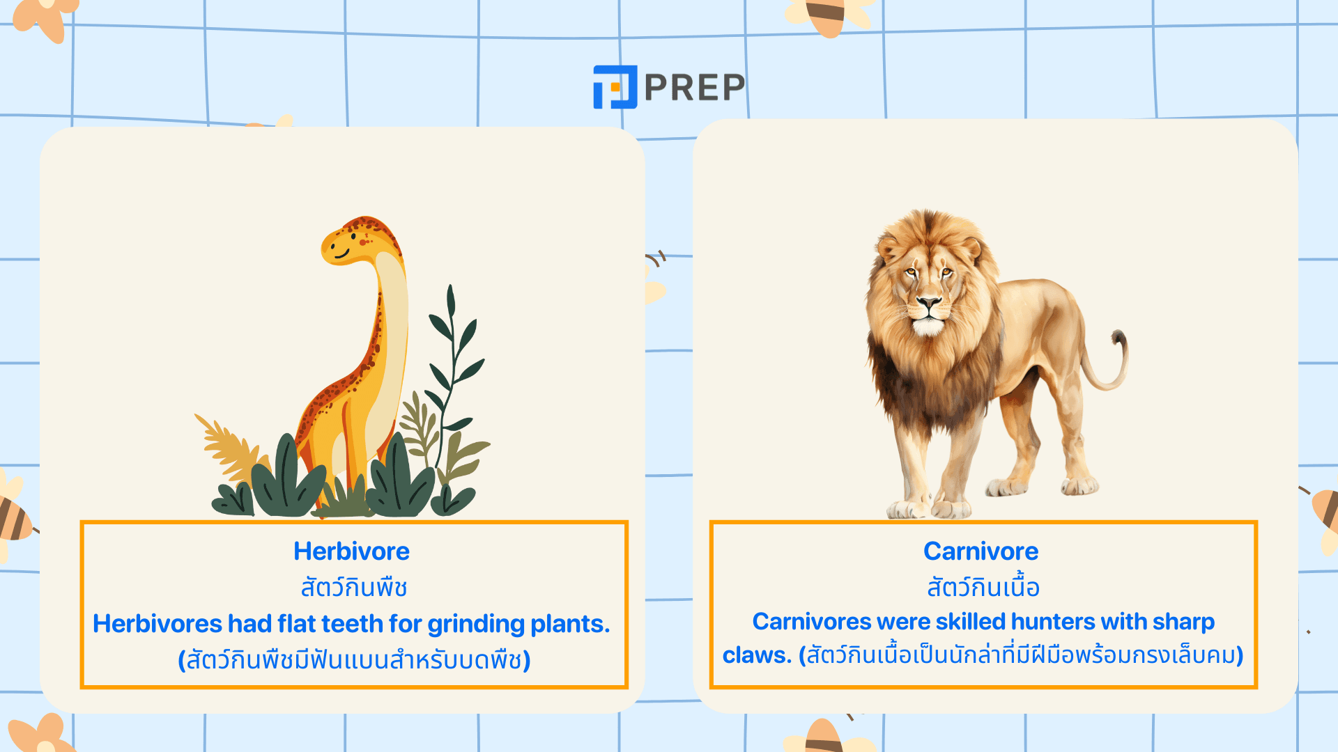 คำศัพท์ภาษาอังกฤษ ไดโนเสาร์ที่ควรรู้