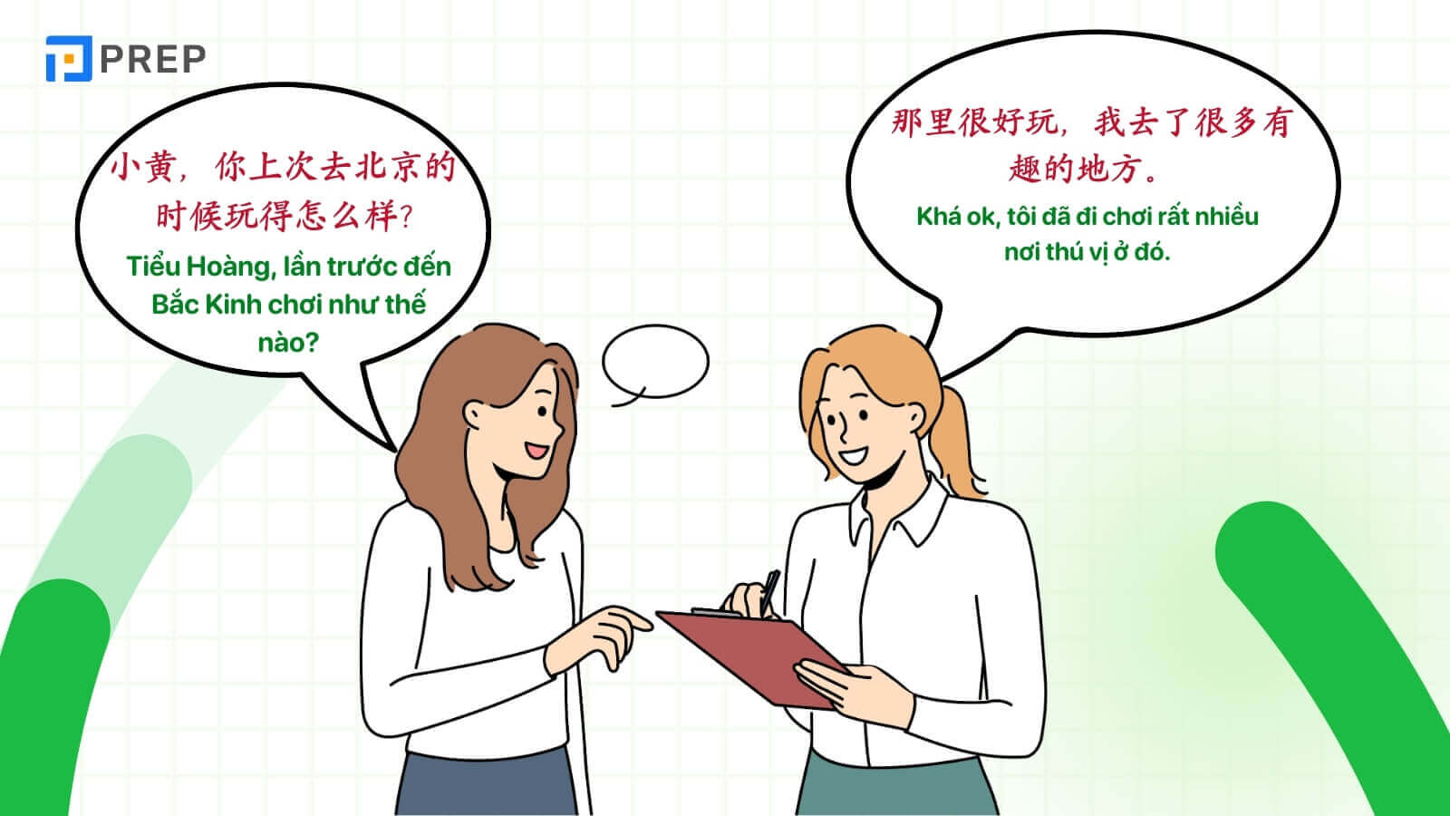 Đoạn hội thoại tiếng Trung chủ đề du lịch 3
