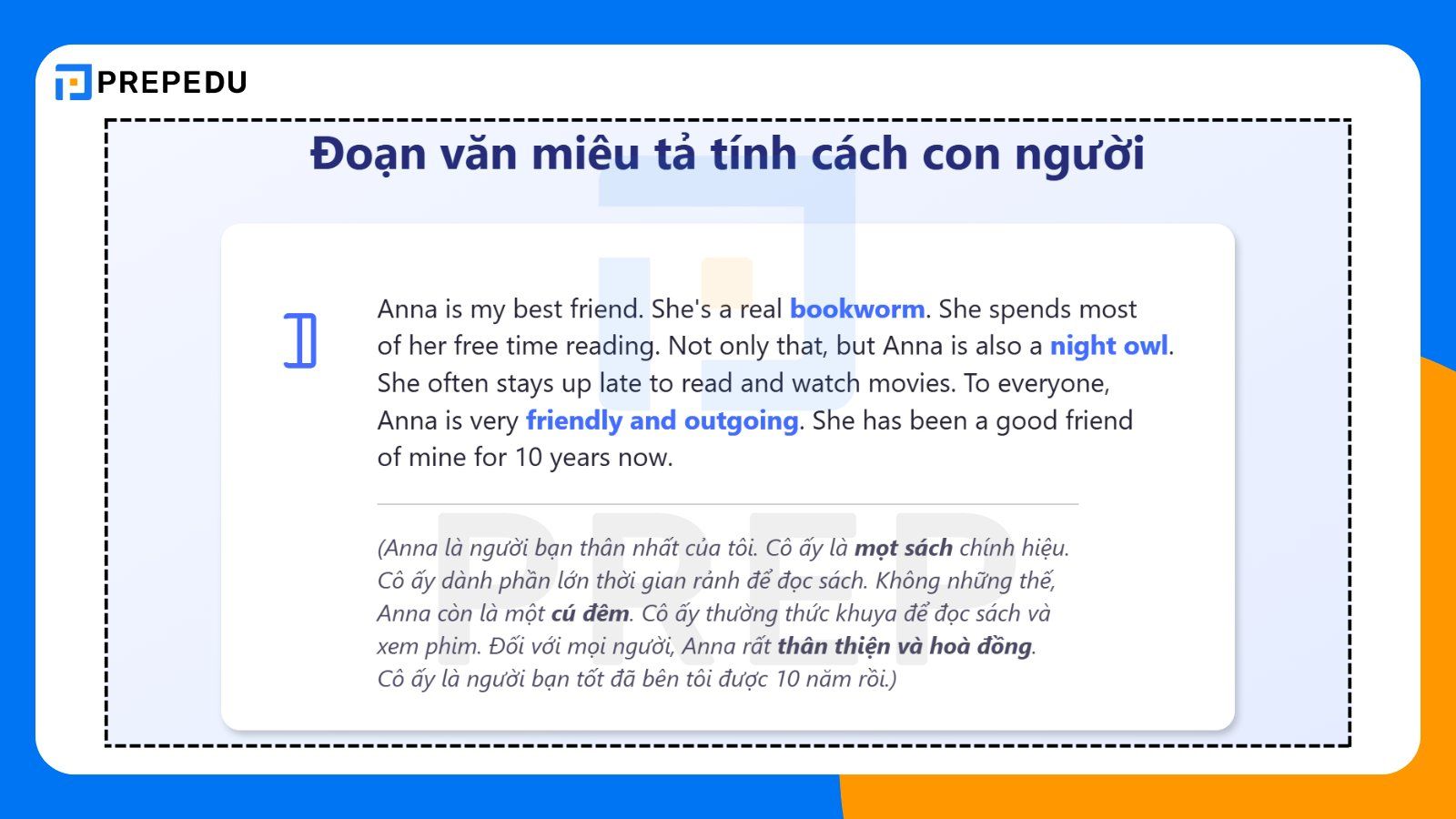 Đoạn văn miêu tả tính cách con người