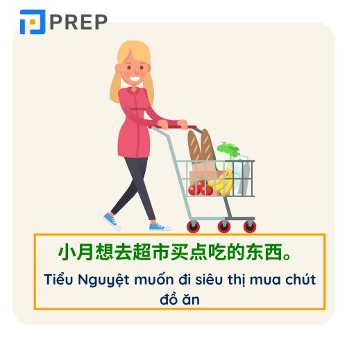 Ví dụ về mẫu câu động từ làm định ngữ