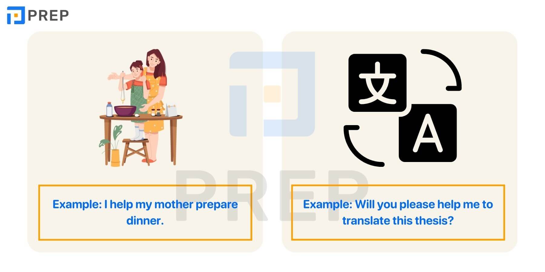 Động từ khởi phát Help
