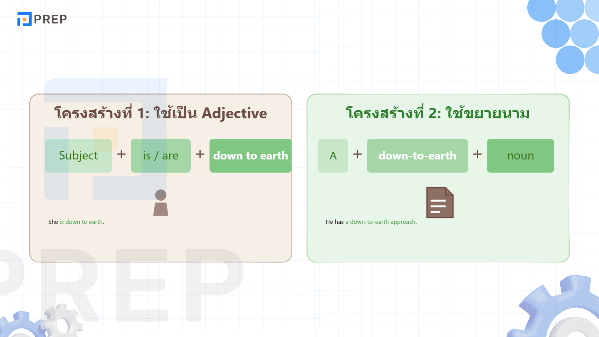 Down to earth สำนวนภาษาอังกฤษที่ใช้บอกถึงคนที่เรียบง่าย